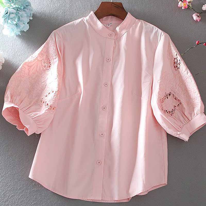 Women'S Formal Wear Suits - 2025 Summer Pure Cotton Stand-up Collar