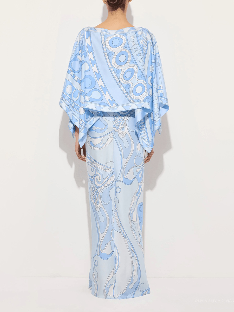 VGH Light Blue Abstract Print  - Women'S Formal Wear Suits recension och pris