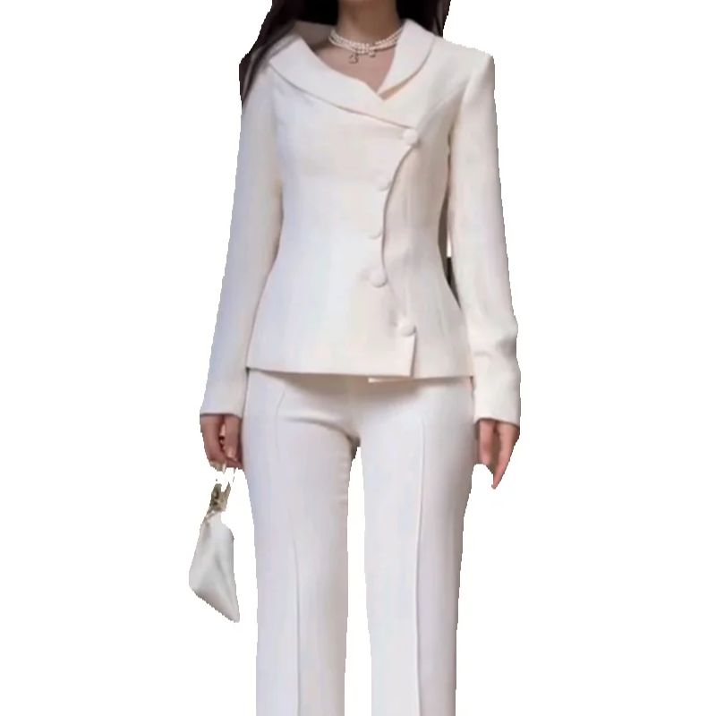 White Women Suits Set 2 Piece  - Women'S Formal Wear For A Wedding recension och pris