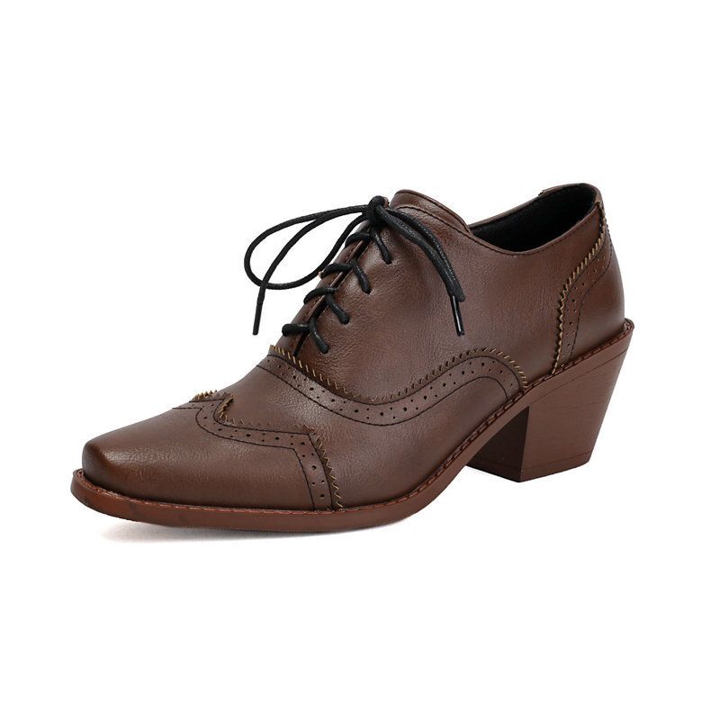 Women Oxford Shoes Point Toe W - Pump Heel Block recension och pris