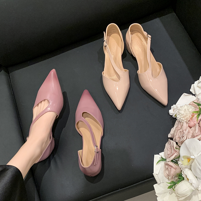French Pointed Toe Sandals Wom - Pump Heel Block recension och pris