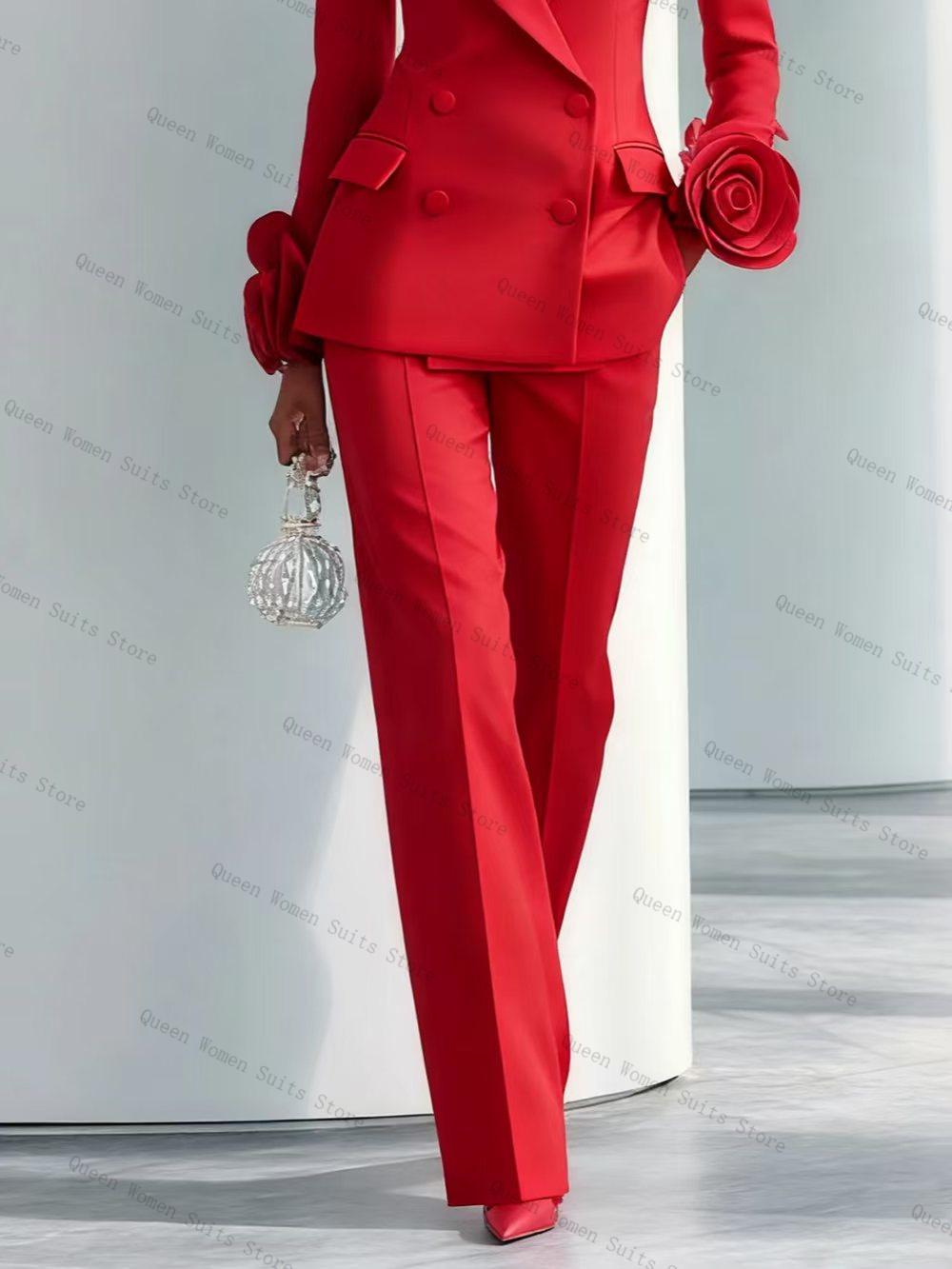 Luxury Red Women Suit Set 2 Pc - Women'S Formal Wear For A Wedding recension och pris