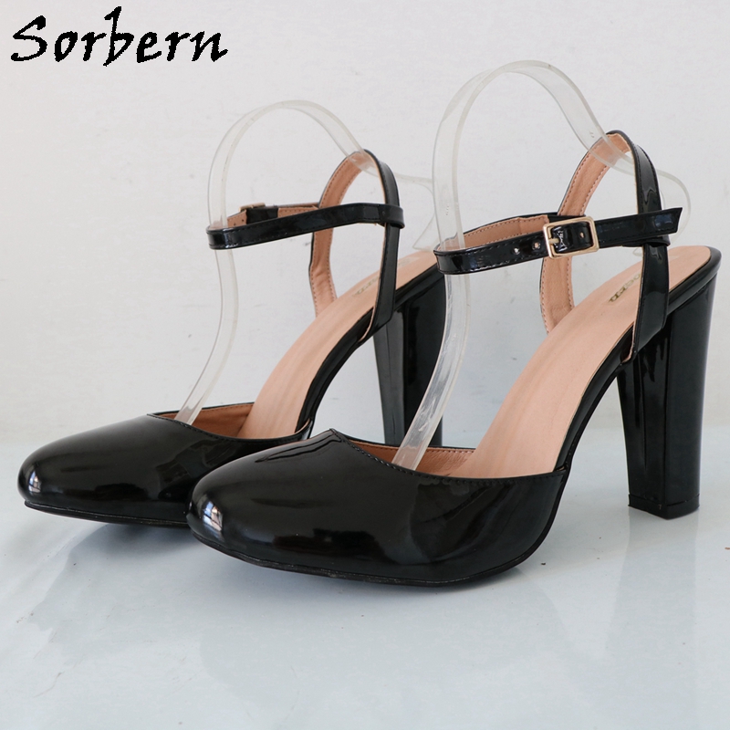 Sorbern Black Shiny Block High - Pump Heel Block recension och pris