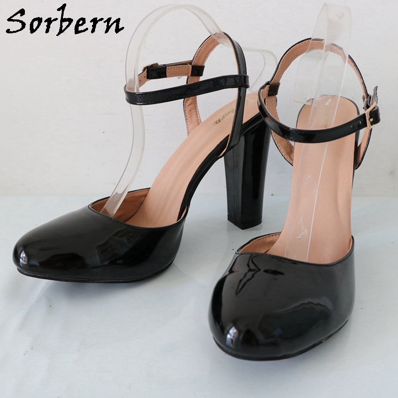 Sorbern Black Shiny Block High - Pump Heel Block recension och pris
