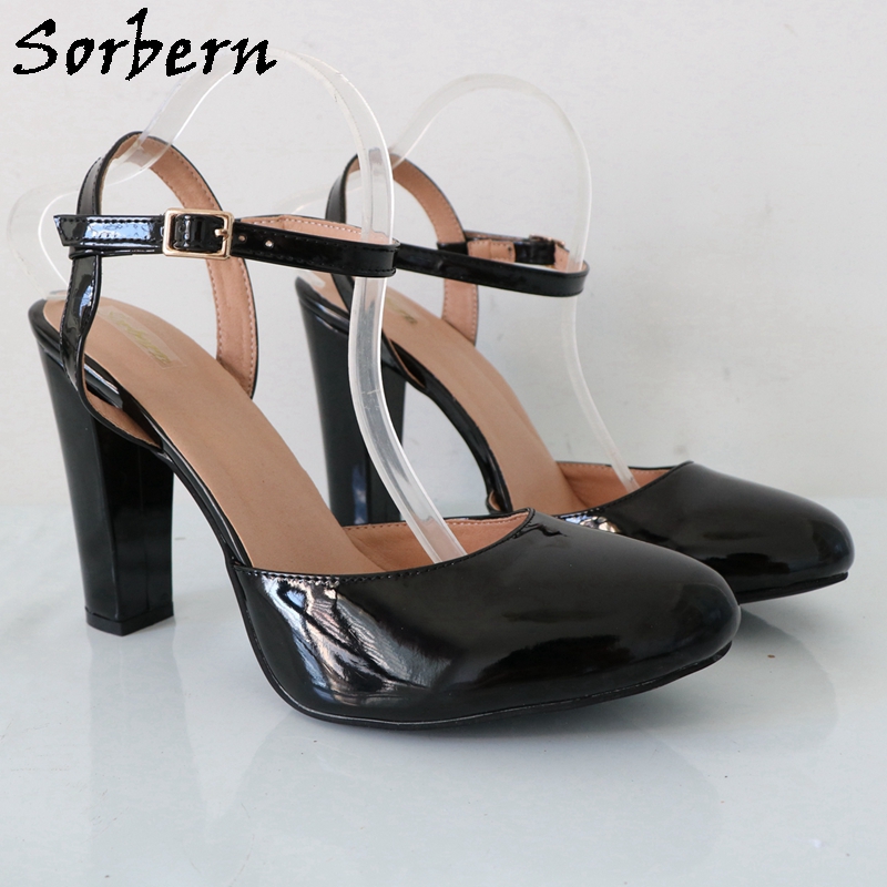 Sorbern Black Shiny Block High - Pump Heel Block recension och pris