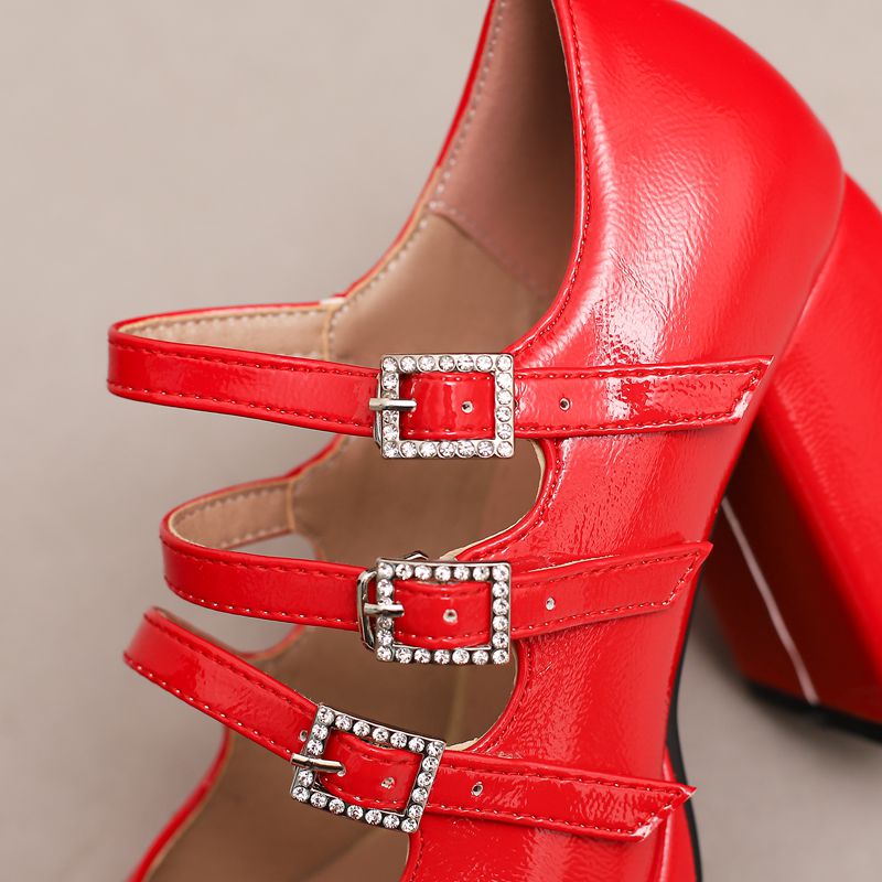 SIMLOVEYO Brand Women Pump Rou - Pump Heel Block recension och pris