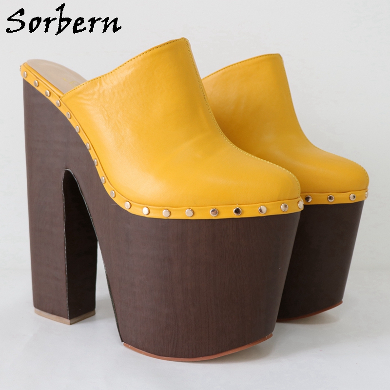 Sorbern Ginger Yellow Pump Sho - Pump Heel Block recension och pris