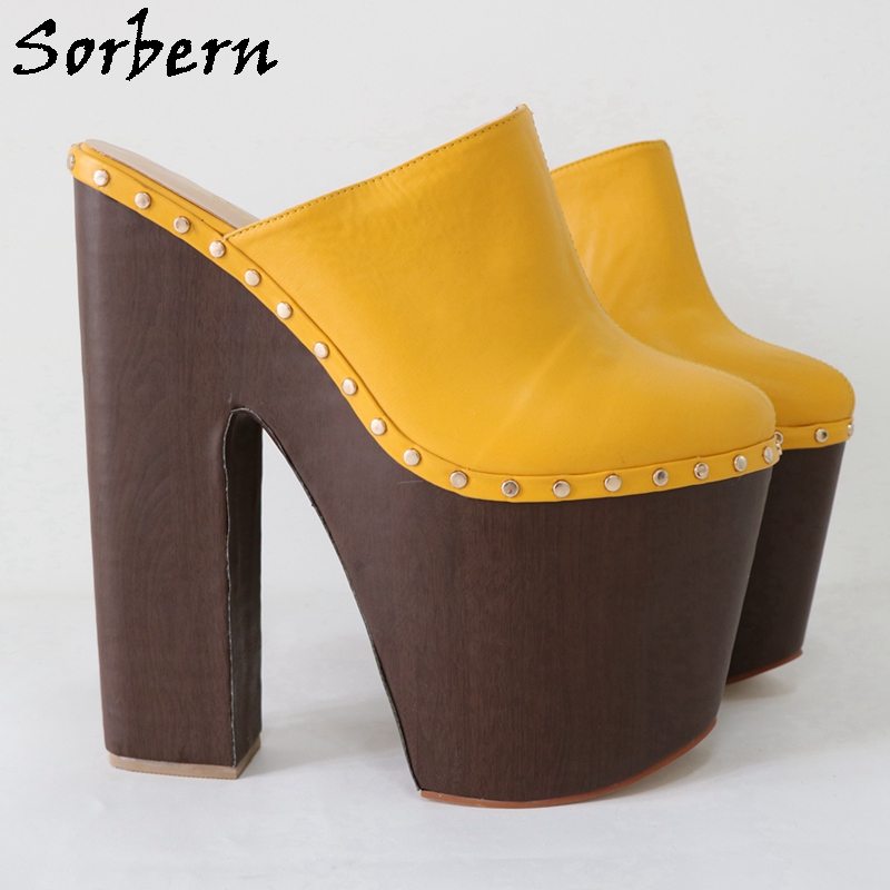 Sorbern Ginger Yellow Pump Sho - Pump Heel Block recension och pris
